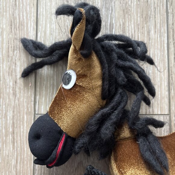 12"Plush Body & Wooden Horse Hand Puppet Marionette “Limited Edition” Made In UK - Picture 2 of 6